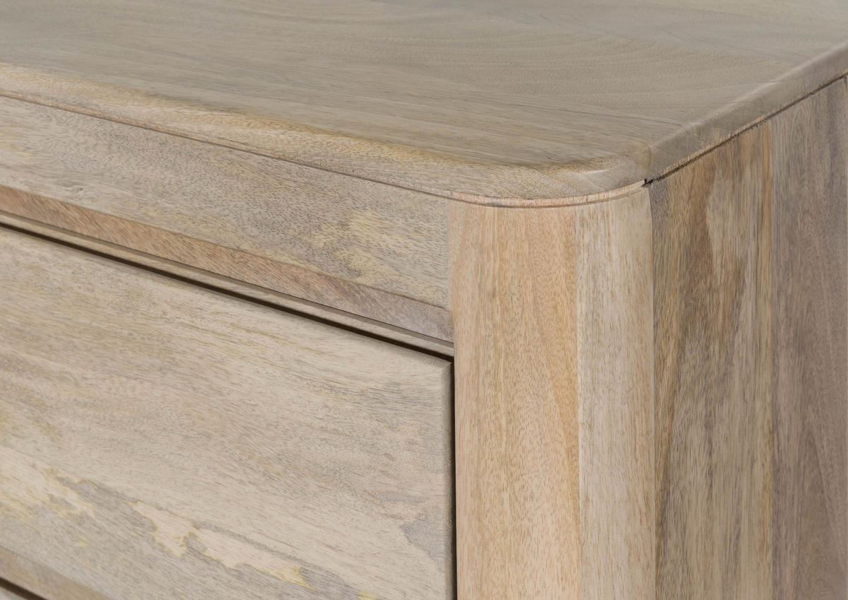 SIDEBOARD Mango 185x40x80 weiß lackiert TORONTO #301 - Weiß, Holz (185/80/40cm) - Massivmoebel24