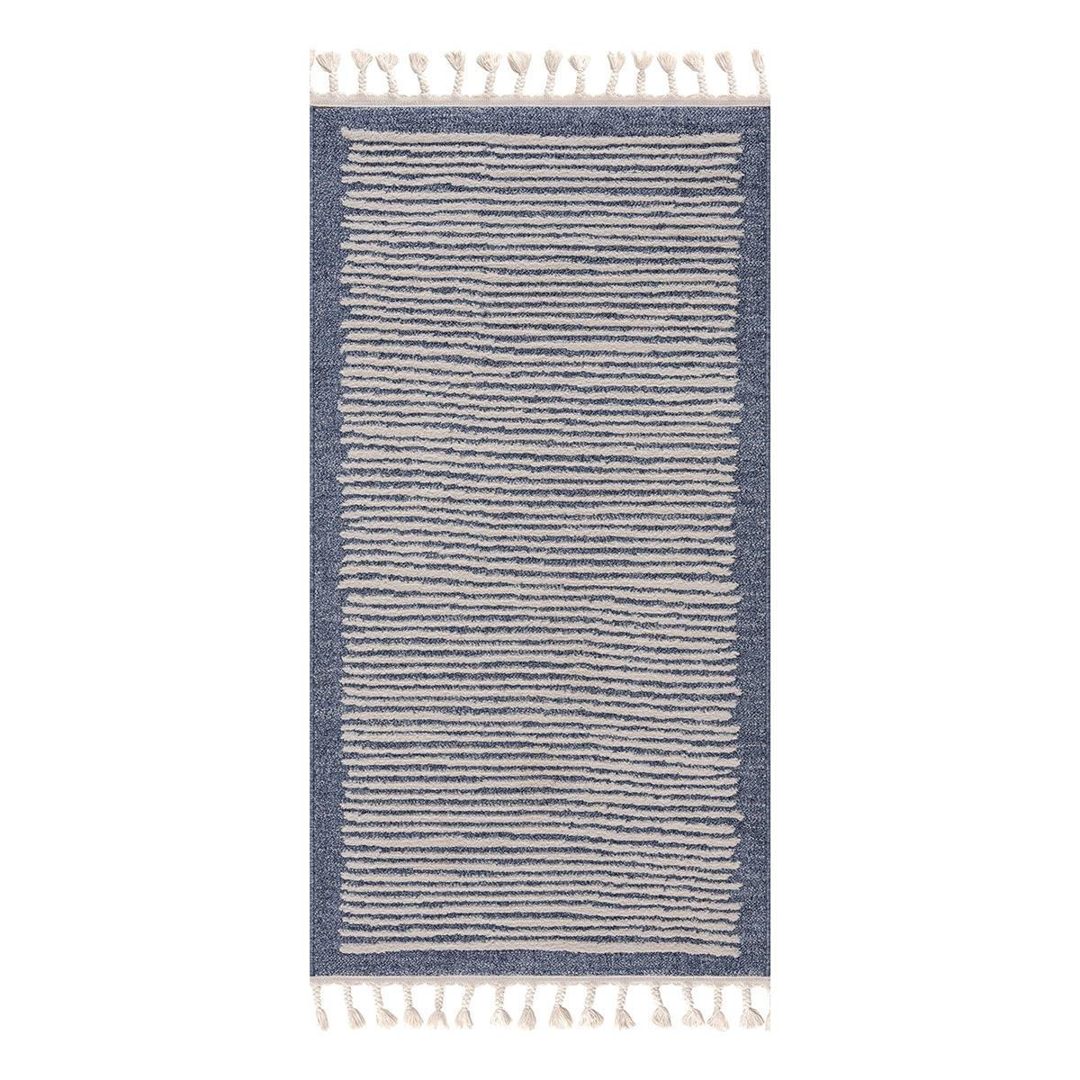 KURZFLOR-TEPPICH Art 2231 Blau 80x150 cm - Blau, Textil (80/150cm) - carpet city
