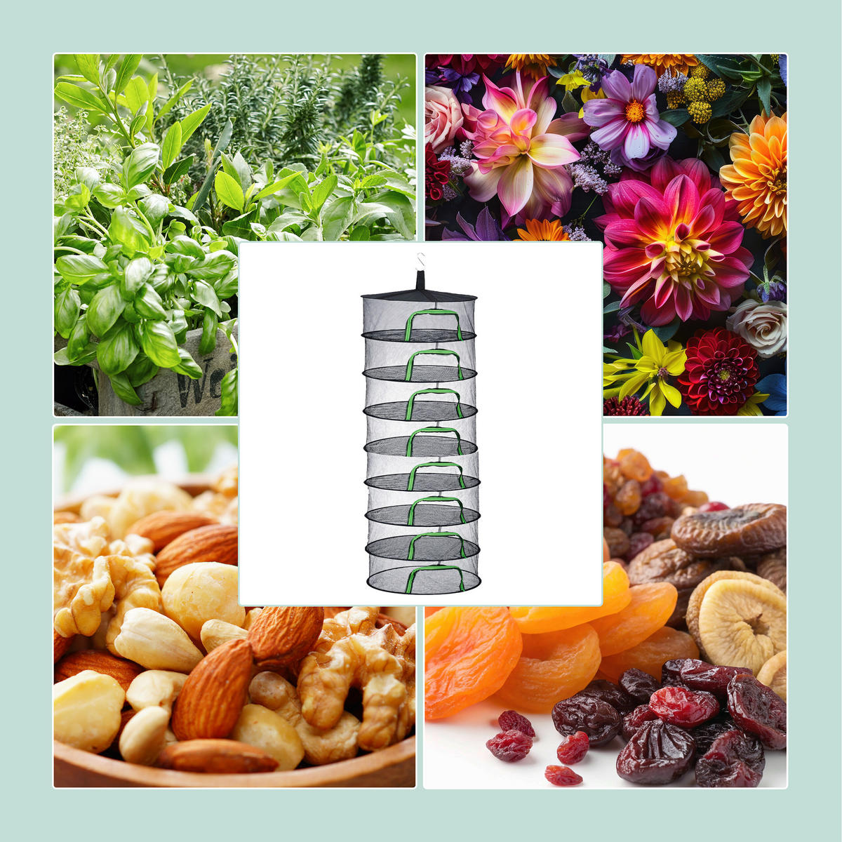 TROCKENNETZ - Schwarz, Textil/Metall (60/160/60cm) - Relaxdays