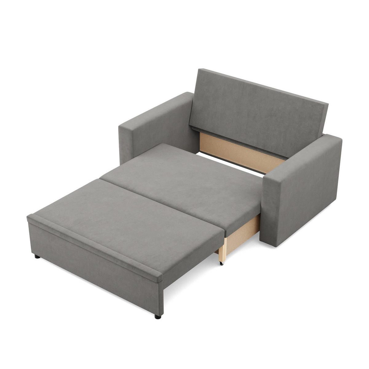 SOFA 2-SITZER MIT SCHLAFFUNKTION NEO, Hellgrau - Grau, Textil (148/90/87cm)
