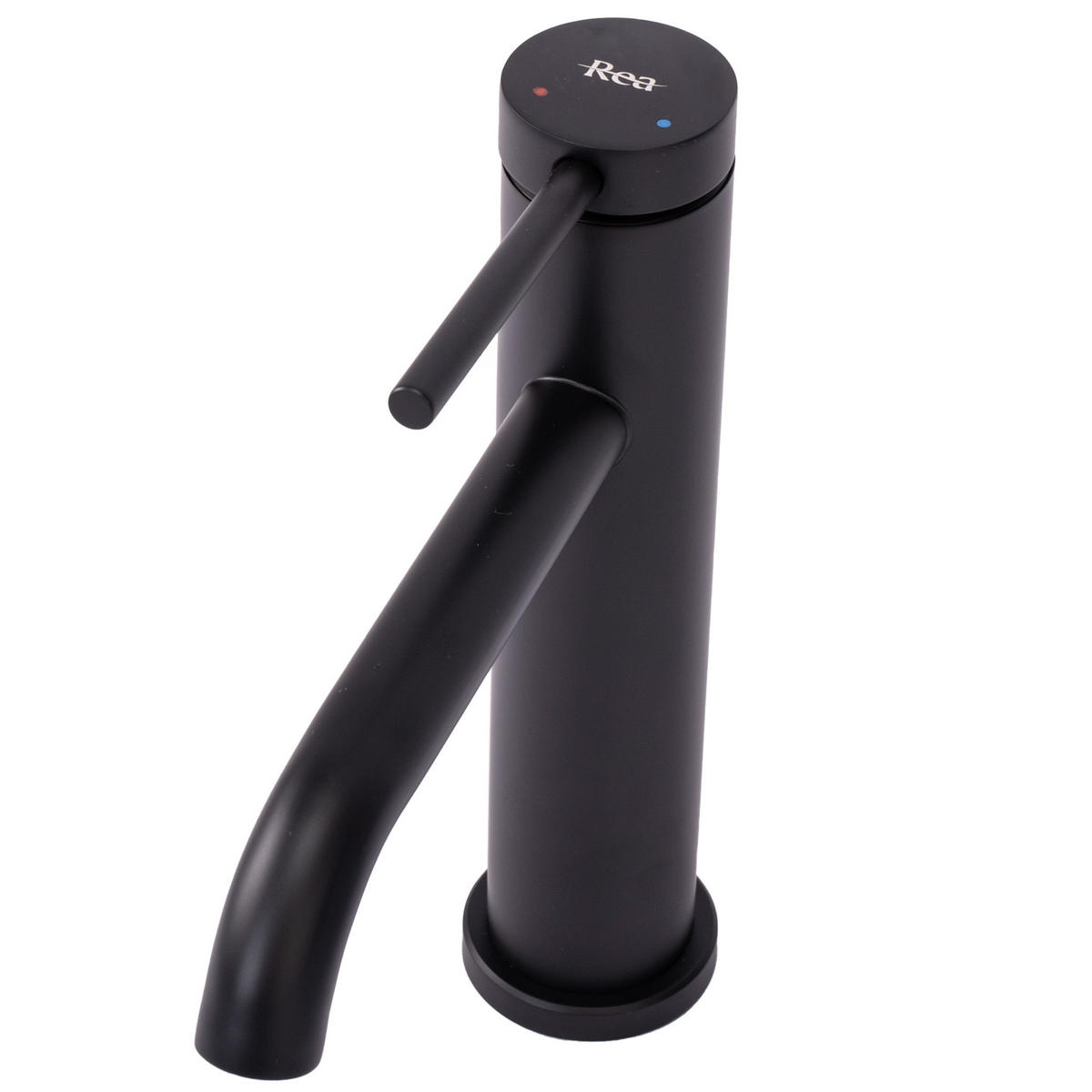WASCHBECKENARMATUR Rea Clif Black Mat - Schwarz, Metall (4/20.5/16.5cm) - REA