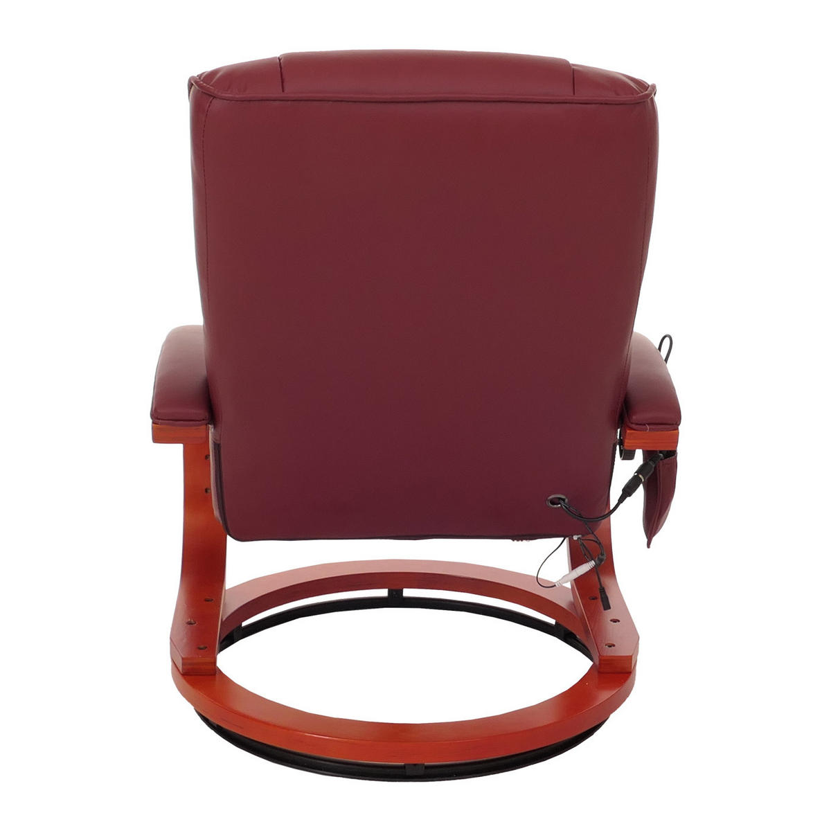 MASSAGESESSEL inkl. Fußhocker bequem und gemütlich HxBxT 98x66x89cm Kunstleder Schwarz - Schwarz, Kunststoff (66/98/89cm) - BERLINLODGE