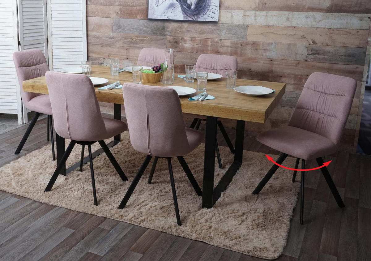 ESSZIMMERSTUHL Altrosa 6er-Set - Altrosa, Textil (45/94/45cm) - MCW
