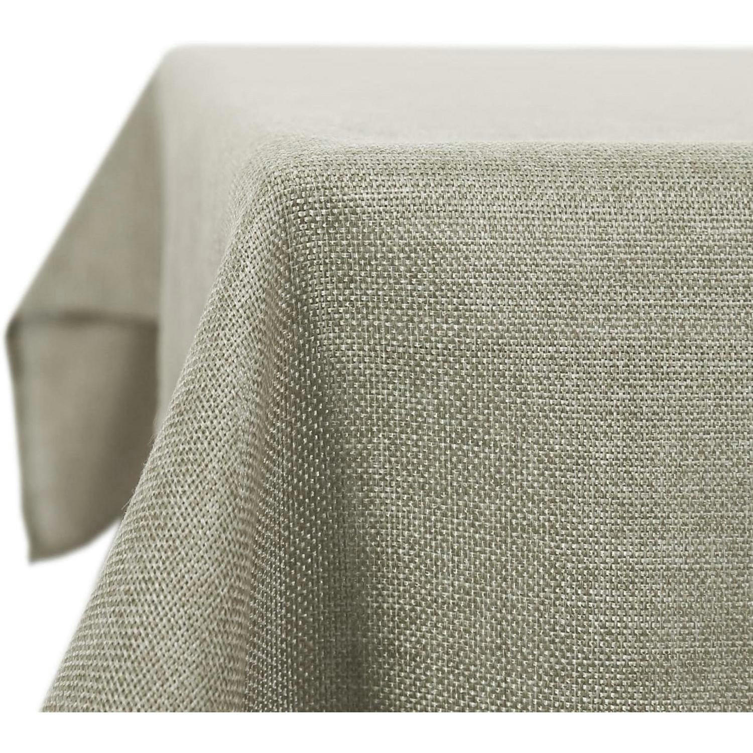 TISCHDECKE Leinenoptik Wasserabweisend 240 x 140 cm - Taupe, Textil (240/140/1cm)