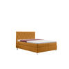 BOXBETT Mit Bettkasten Und Matratze KATE Stoff Riviera Gelb 180x200 cm H3-Bonell - Gelb, Holz/Textil (180/200cm) - Kaiser Möbel