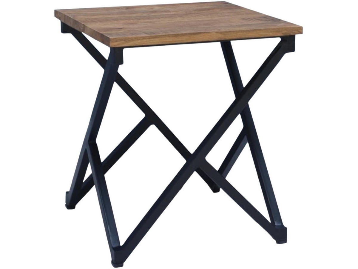 BEISTELLTISCH Diagonal Mangoholz Durchmesser 40 cm Natur - Naturfarben, Holz (40/40/45cm) - Villa Möbel