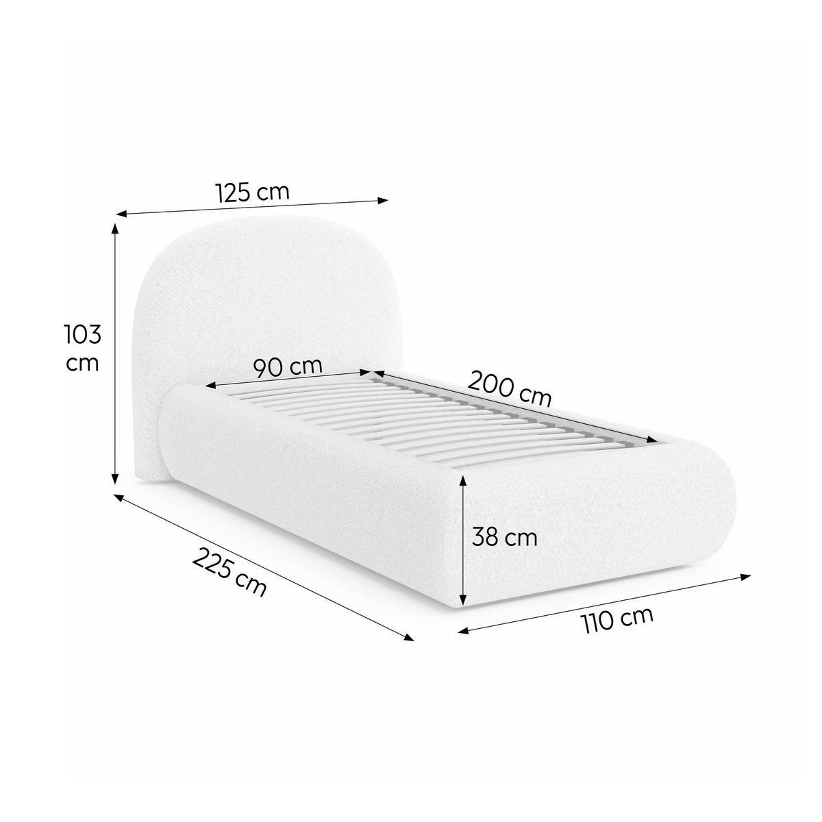 POLSTERBETT Motti 90x200, Einzelbett mit Bettkasten, ohne Matratze, Cappuccino - Cappuccino, Holzwerkstoff (90/200cm) - Beautysofa