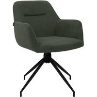 ESSZIMMERSTUHL Cord Grün - Schwarz/Grün, Textil/Metall (58/85/60cm) - CLP