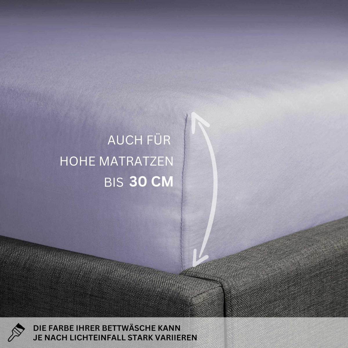 SPANNBETTLAKEN BASIC - Flieder, Textil (200/200cm) - Schöner Wohnen