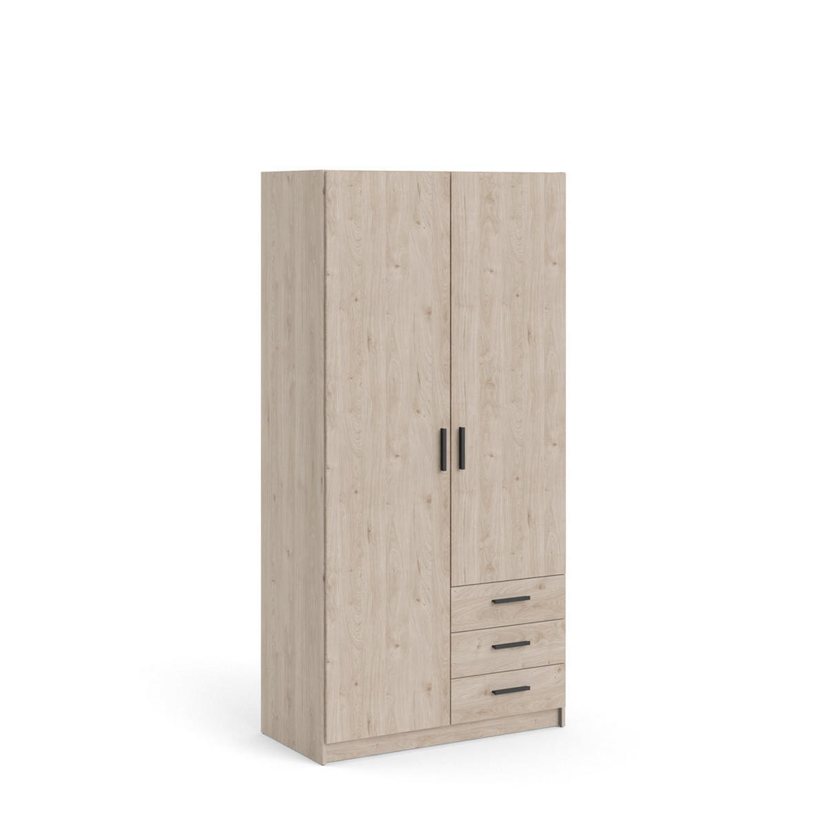 KLEIDERSCHRANK Hickory-Dekor - Braun, Holzwerkstoff (99/201/50cm) - ebuy24