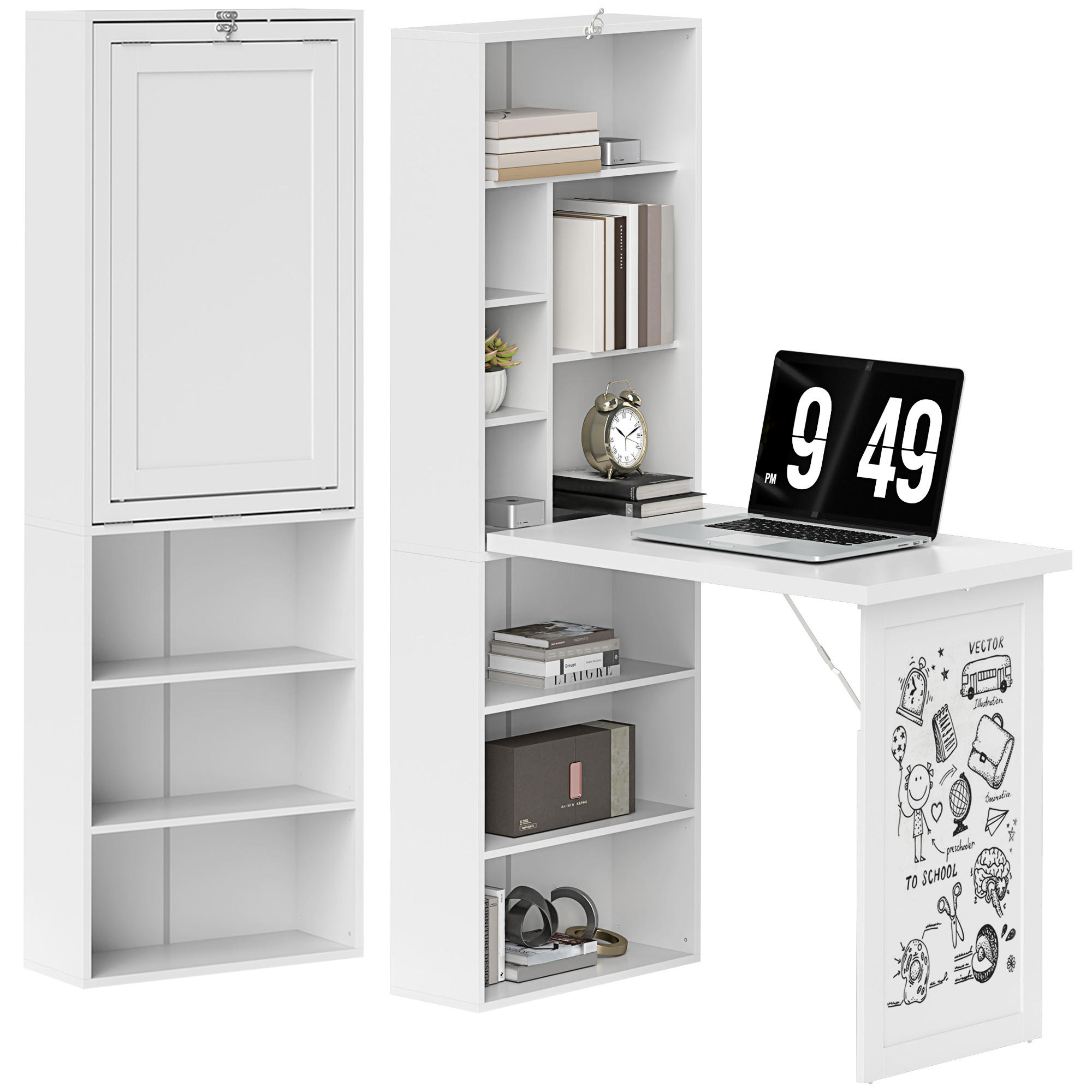 BÜROTISCH Weiß 1 Stück - Weiß, Holzwerkstoff (51/153/98cm) - GiPP