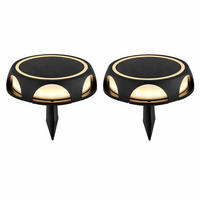 2X LED AUSSENLEUCHTE Kunststoff Schwarz - Schwarz, Metall (14/14/3.6cm) - Globo Lighting