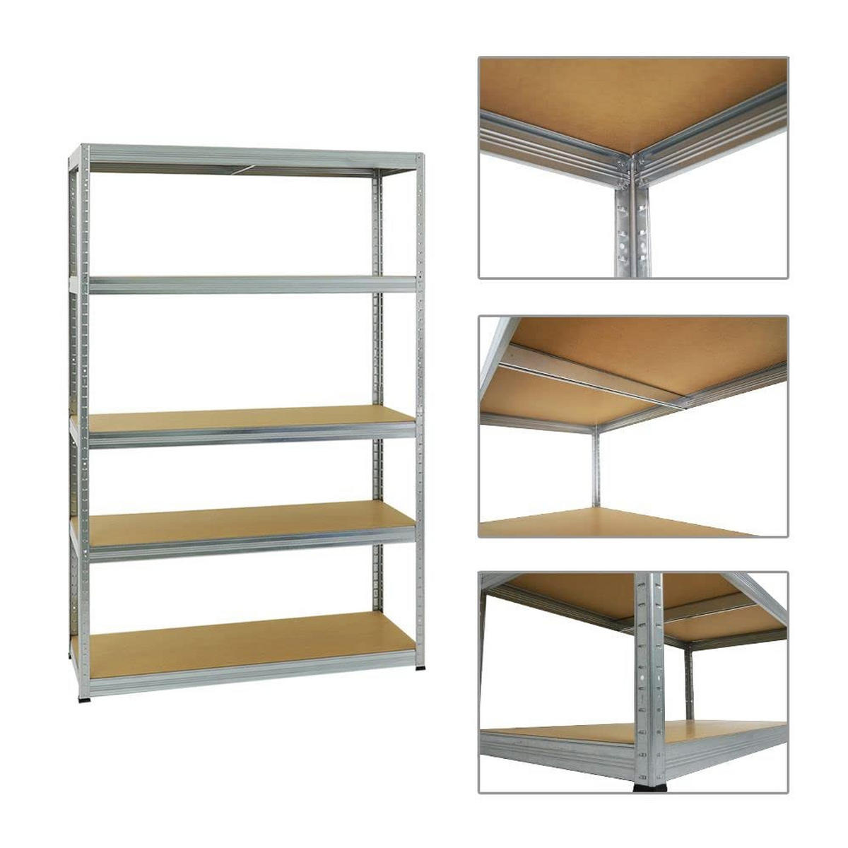 SCHWERLASTREGAL Big Elephant S 2er-Set mit 2x 180x120x45 cm Fachlast 250 kg Verzinkt - Silberfarben, Metall (240/180/45cm) - PROREGAL