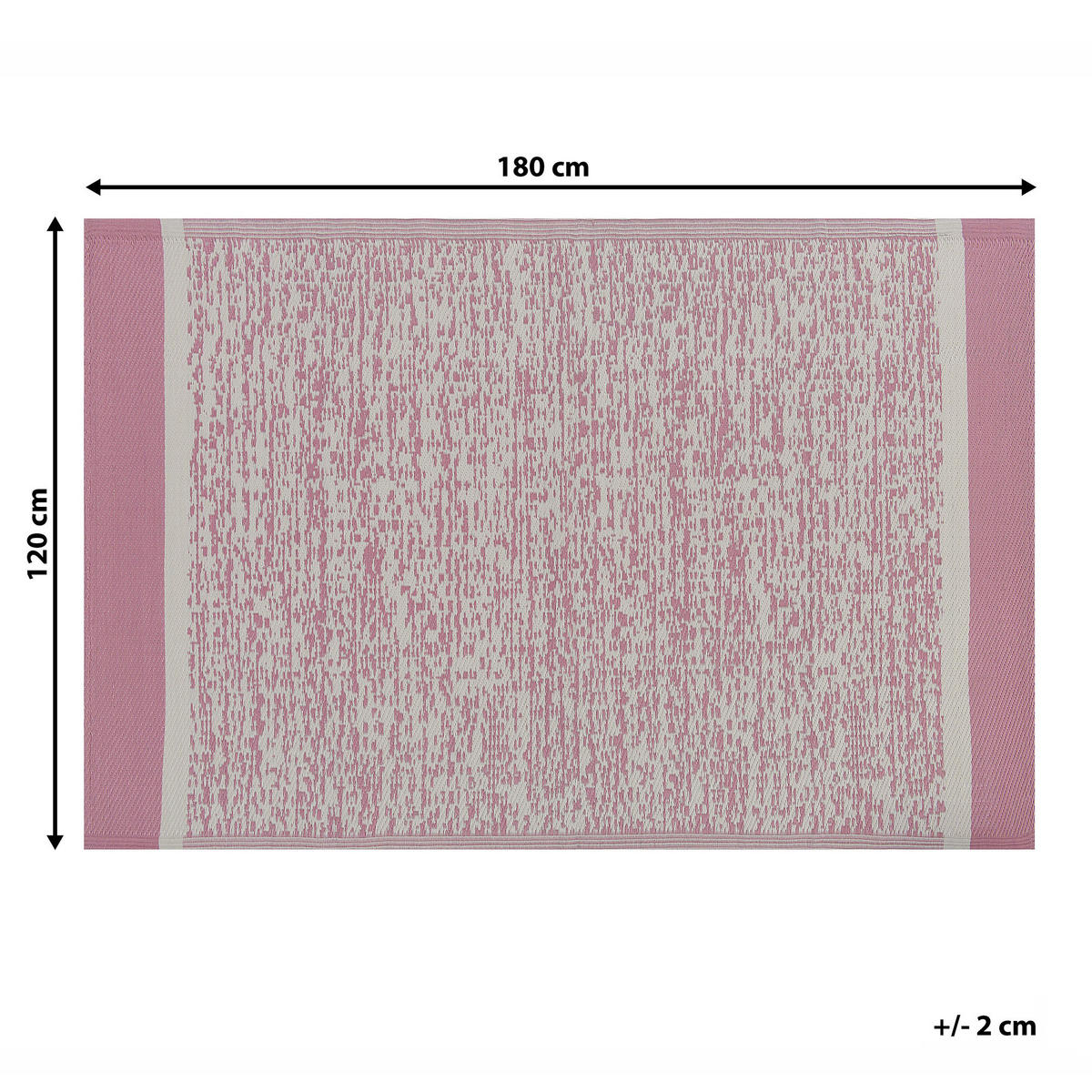 OUTDOOR-TEPPICH Ballari 180/120 cm - Pink, Kunststoff (120/180cm) - Beliani