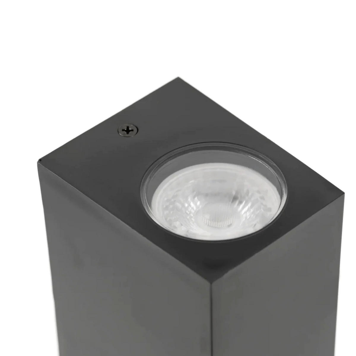 AUSSENWANDLEUCHTEE Schwarz GU10 - Schwarz, Kunststoff (9.2/16/7cm) - CGC Europe