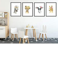 POSTER Set mit 4 Flameanimals A3 Rahmenlos - Klar, Papier (29.7/3cm) - Nacnic