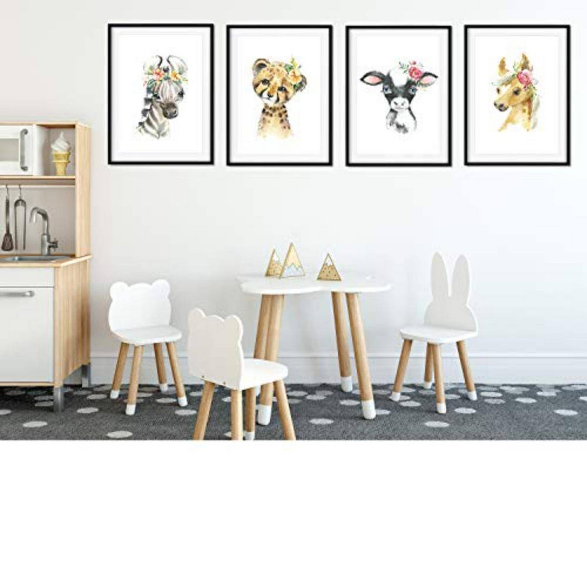POSTER Set mit 4 Flameanimals A3 Rahmenlos - Klar, Papier (29.7/3cm) - Nacnic