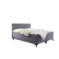 BOXBETT Mit Bettkasten Denver Stoff Muna Grau 120x200 cm H3-Bonell - Grau, Holz (120/200cm) - Kaiser Möbel