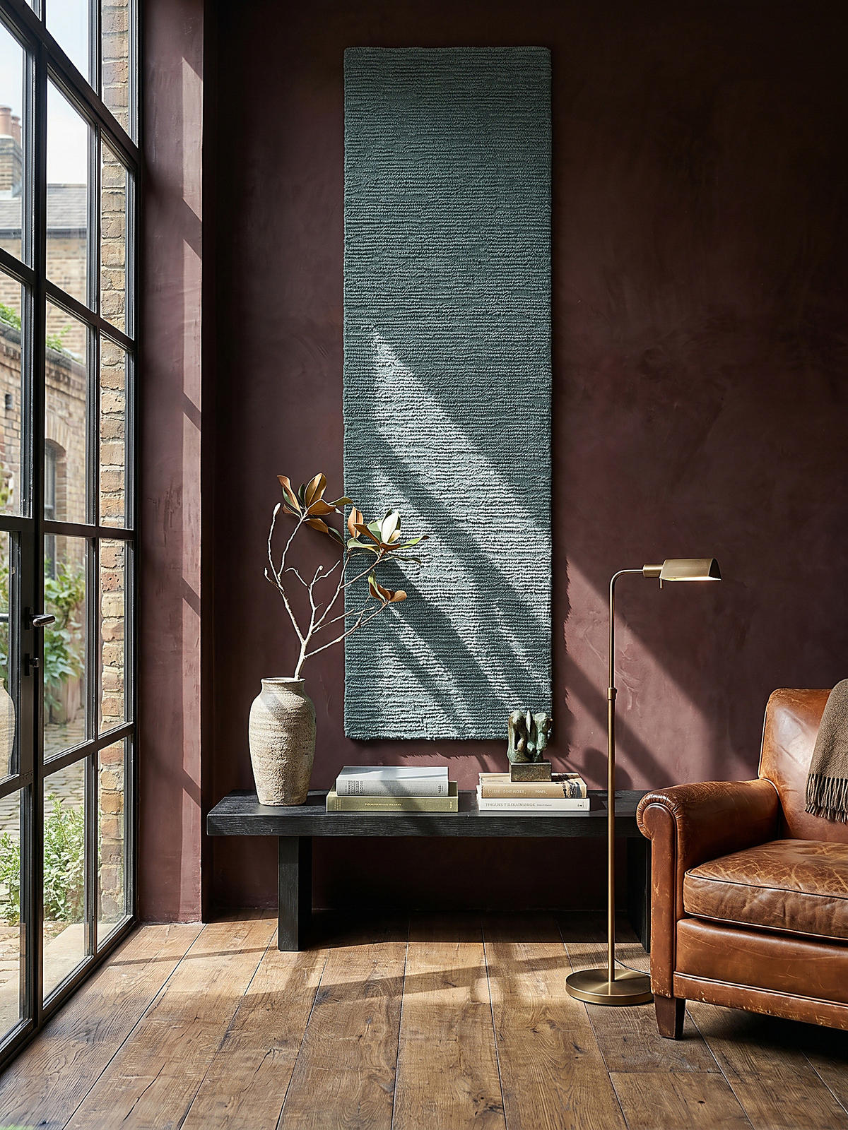 WOLLTEPPICH ALNE, einfarbig, Türkis, 80 x 230 cm - Blau, Textil (80/230cm) - KADIMA DESIGN