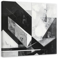 LEINWANDBILD 3D und geometrisch 60x60cm - Schwarz, Textil (60/60cm) - Feeby