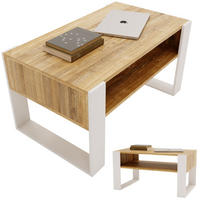 COUCHTISCH Holzwerkstoff rechteckig stabil Kiefer Milford 45/53,6/92cm - Kiefer Milford/Weiß, Holzwerkstoff (53.6/92/45cm) - CraftPAK