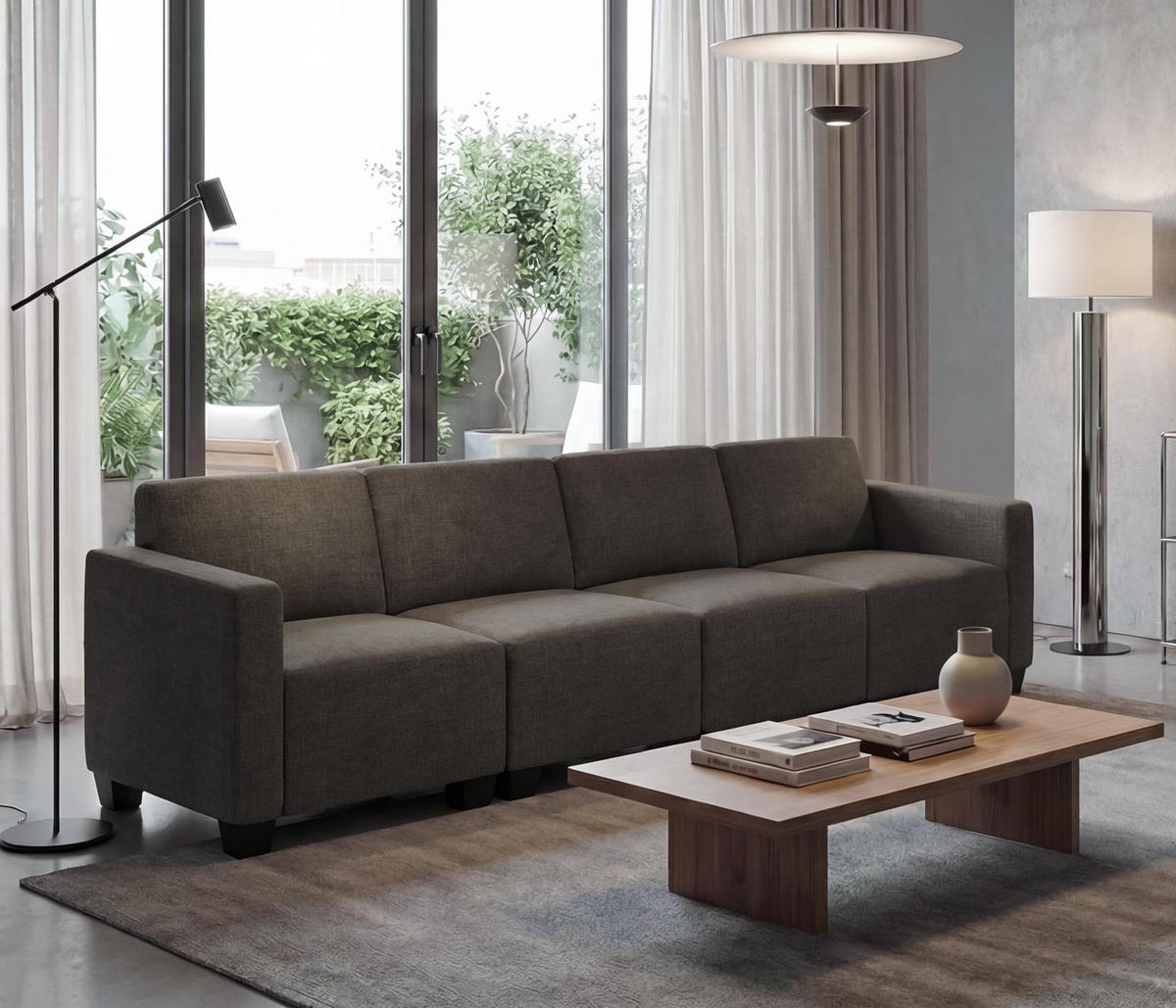 MODULAR 4-SITZER SOFA COUCH Braun - Braun, Textil (250/76/72cm) - MCW