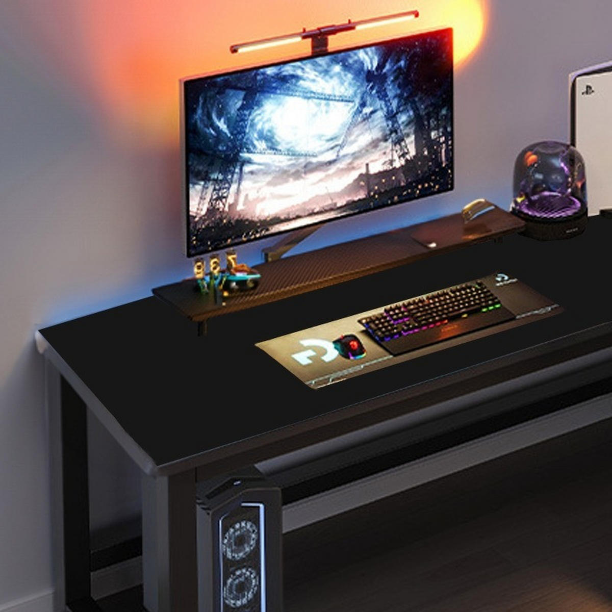 SCHREIBTISCH, schwarz 75/140/60cm - Schwarz, Holzwerkstoff (60/140/75cm)