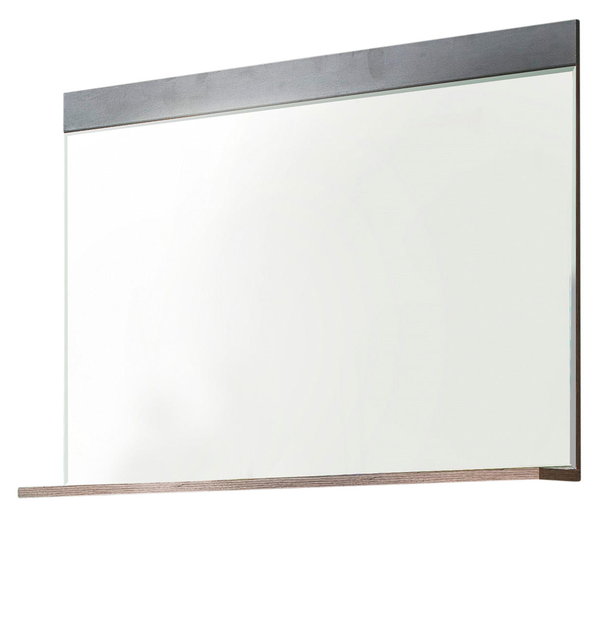 GARDEROBENSPIEGEL Used Wood Shabby mit grau, Wandspiegel mit Ablage 90 x 69 cm - Grau, Glas/Holzwerkstoff (90/69/16cm) - Top.Furn