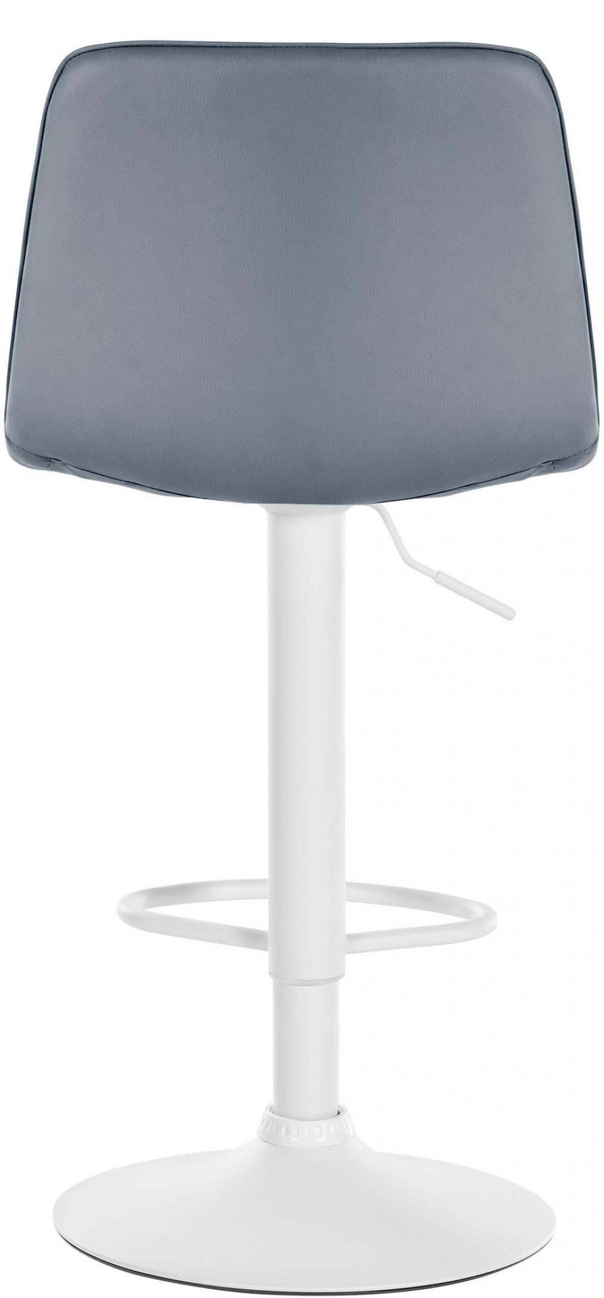 BARHOCKER Lederlook grau - Weiß/Grau, Textil/Metall (45/89/46cm) - CLP