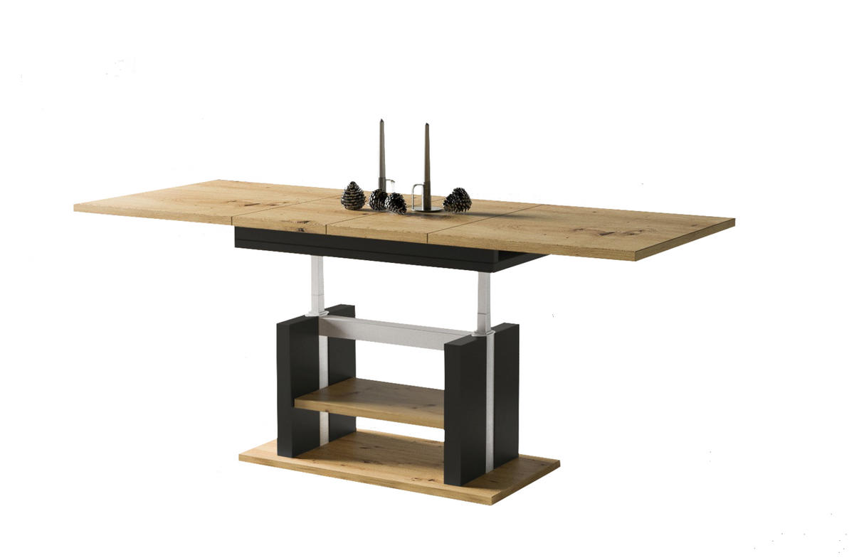 COUCHTISCH Dior höhenverstellbar ausziehbar bis 170 cm - Eiche Artisan, Holzwerkstoff (110/65/58cm) - Endo-Moebel