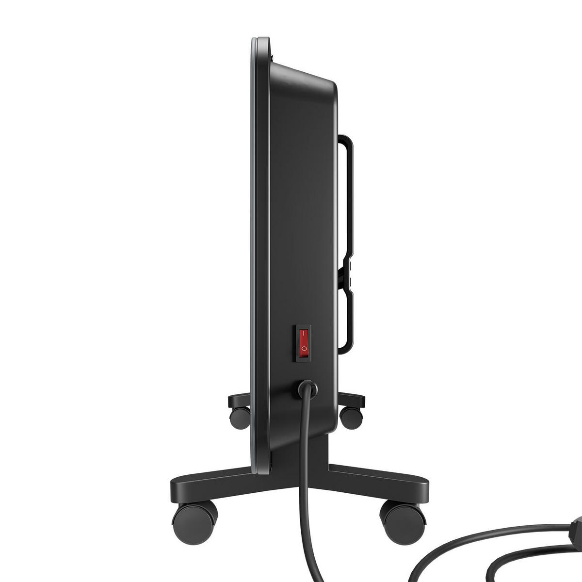 GLASHEIZUNG Schwarz 2000W - Schwarz, Glas (82/42/24cm) - Juskys