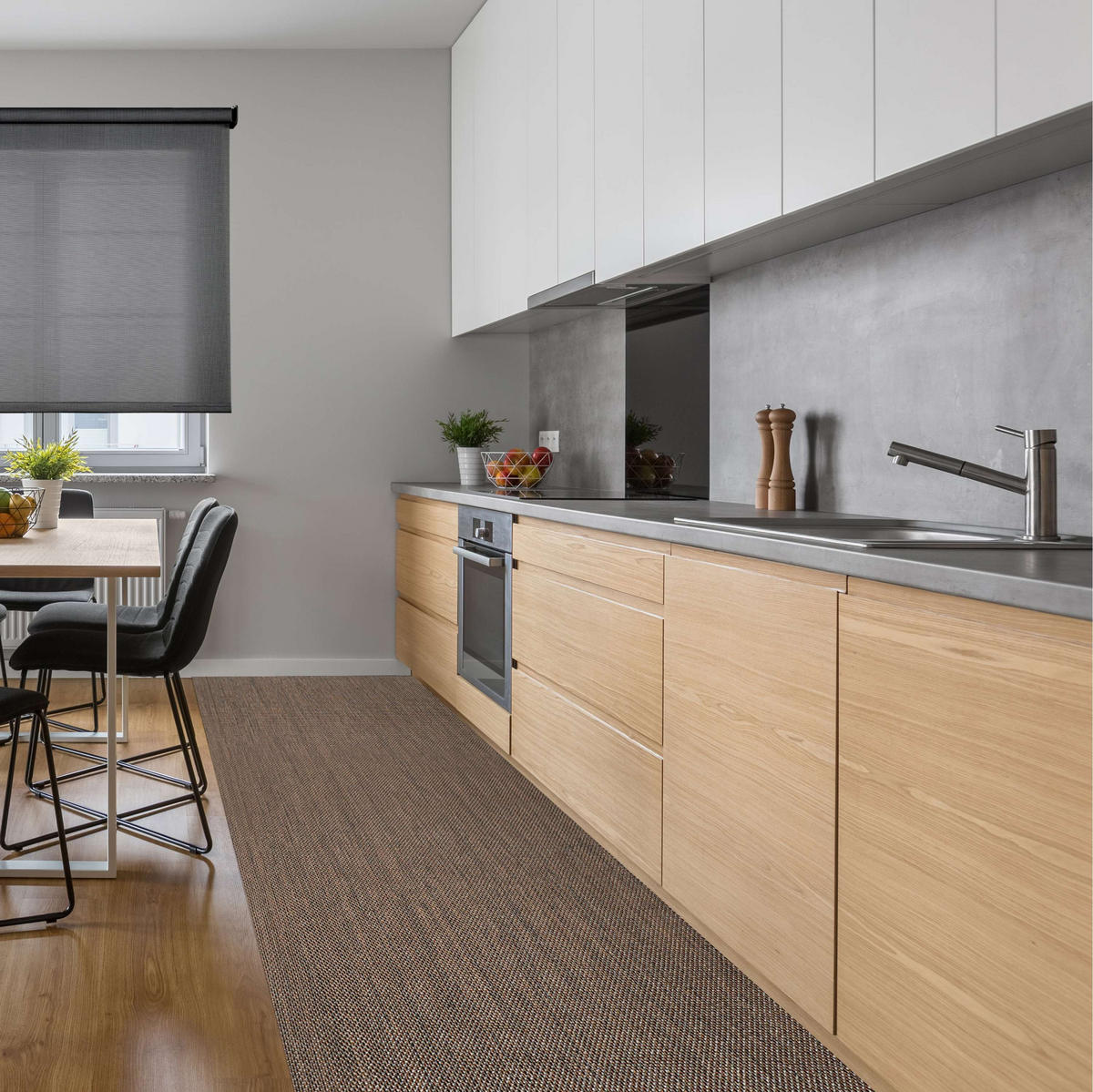 VINYL-LÄUFER, Teppichläufer, strapazierfähig, Premium-Qualität, Dunkelbraun 80X1000 cm - Dunkelbraun, Kunststoff (80/1000cm) - STORESDECO