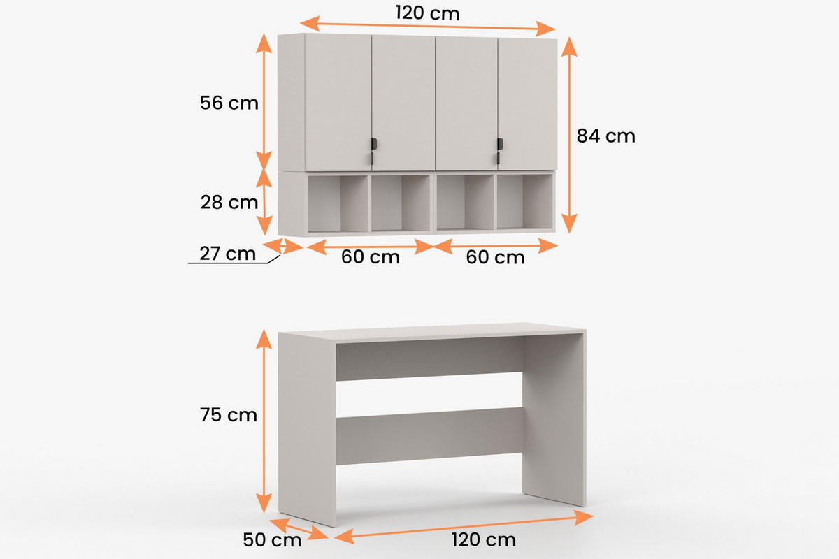 JUGENDZIMMER MANO A 7-teilig in Kaschmir - Kaschmir, Holzwerkstoff (260/200/50cm) - Deine Möbel 24