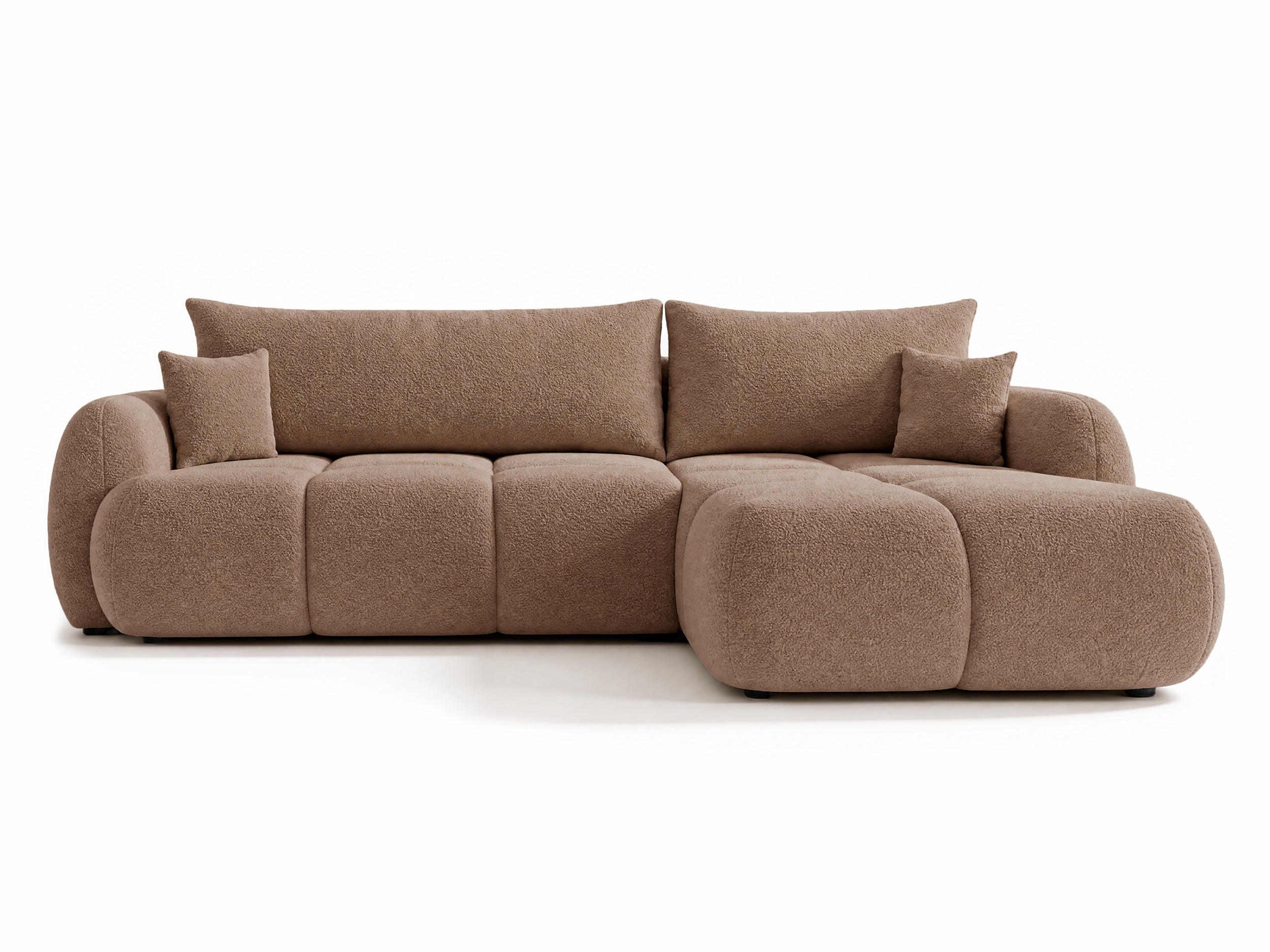 ECKSOFA Loria, Seite: Rechts - Schwarz/Rosa, Holz/Kunststoff (183/273cm) - Sofnet