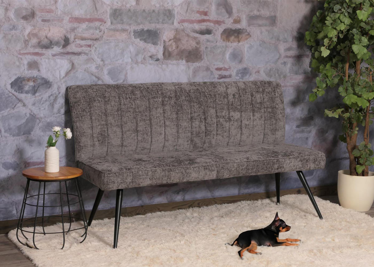 SITZBANK Grau - Grau, Textil (160/90/60cm) - MCW