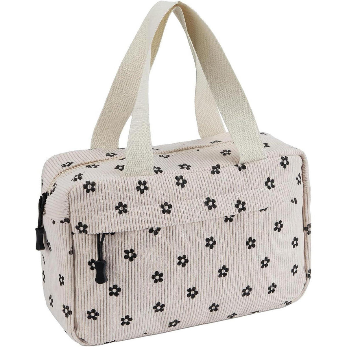 KULTURTASCHE Cord Damen Beige-c 30 cm - Multicolor, Textil (18/2/26cm)