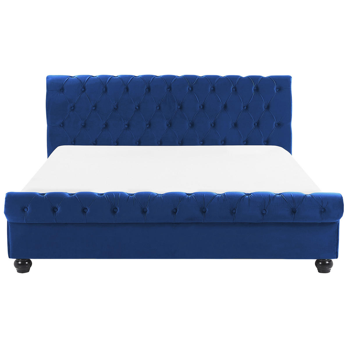 BETT 180/200 cm Marineblau Avallon - Blau, Textil (180/200cm) - Beliani