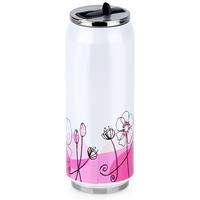 THERMOBECHER Dose Blumen 500 ml Mehrfarbig - Multicolor, Metall (0.5L) - Orion 