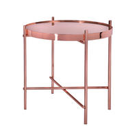 BEISTELLTISCH rund Kupfer Ø 43/45 cm - Kupferfarben, Metall (45/43/45cm) - WOMO-DESIGN