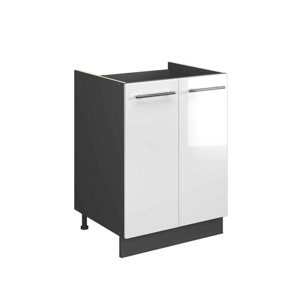 Vicco SKŘÍŇKA POD DŘEZ Fame-Line, Bílá vysoký lesk/Antracit, 60 cm