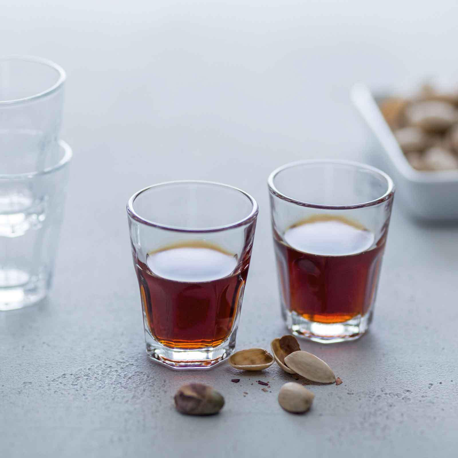 SCHNAPSGLÄSER Rock transparent 50 ml 12er Set - Transparent, Glas (0.05L) - Leonardo Living