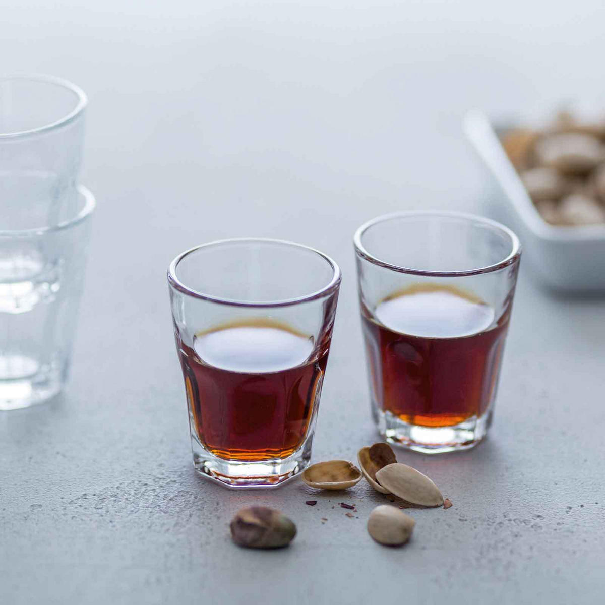 SCHNAPSGLÄSER Rock transparent 50 ml 12er Set - Transparent, Glas (0.05L) - Leonardo Living
