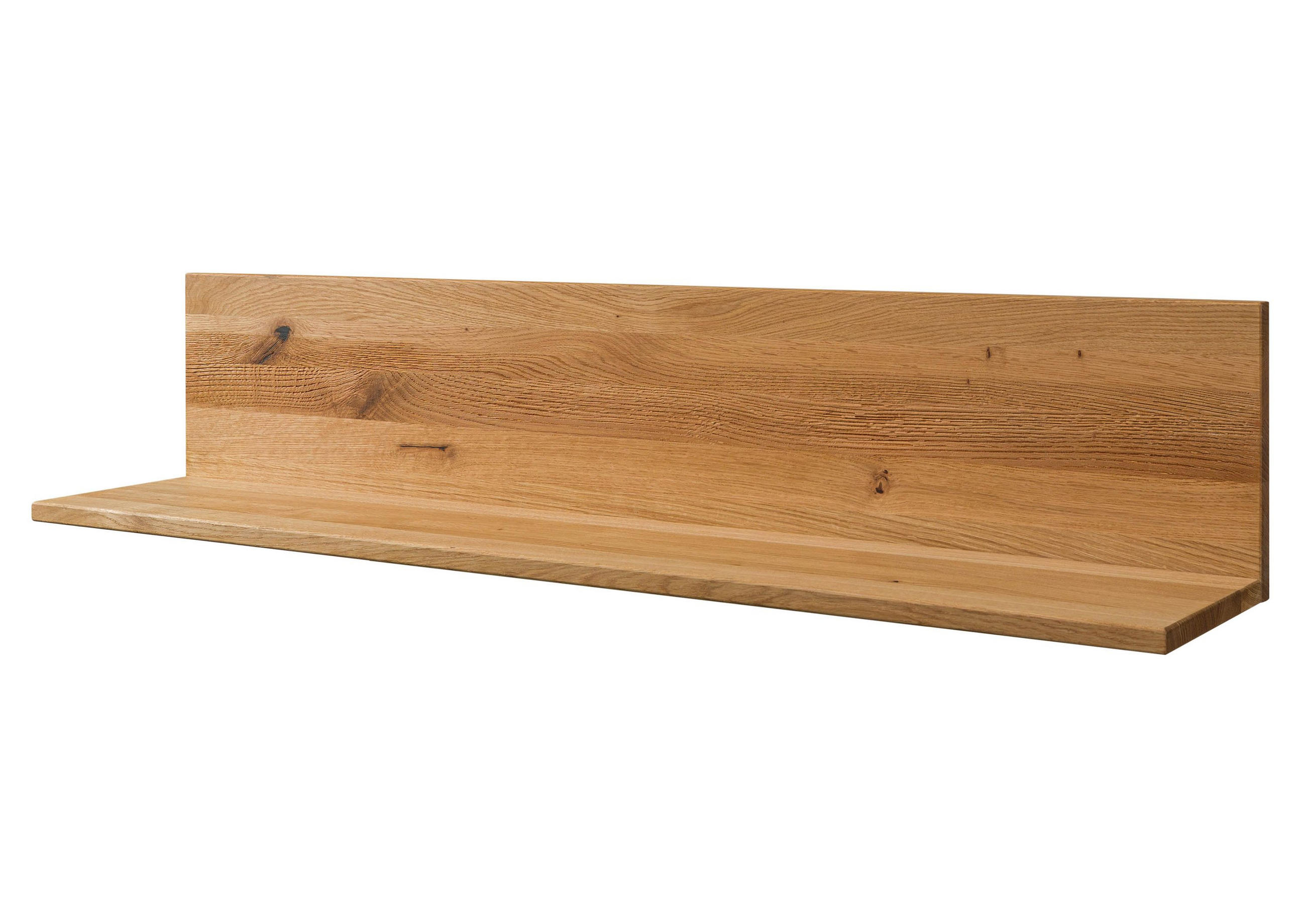 WANDREGAL Wildeiche 120x22x24 braun geölt KENT #312 - Braun, Holz (120/24/22cm) - Massivmoebel24