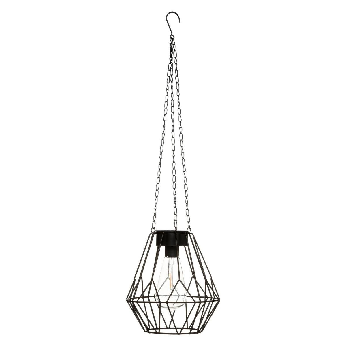 SOLAR-LATERNE Flave H. 60 cm - Schwarz, Metall (19/60/19cm) - Atmosphera Createur d´interieur