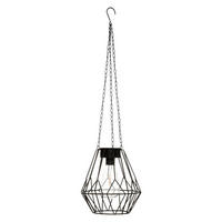 SOLAR-LATERNE Flave H. 60 cm - Schwarz, Metall (19/60/19cm) - Atmosphera Createur d´interieur