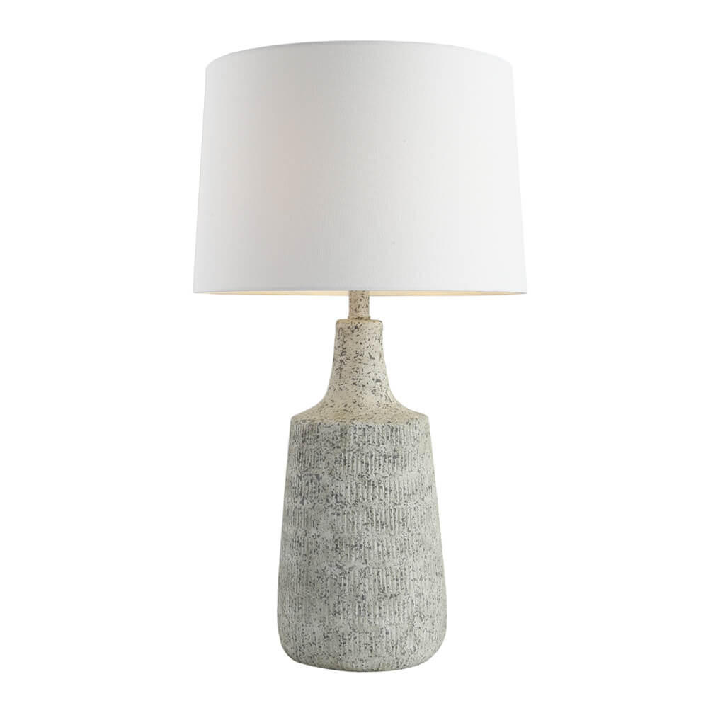 TISCHLAMPE CARO - Grau, Große Tischlampe - Grau, Holz/Kunststoff (41/41/74cm) - Home Deluxe