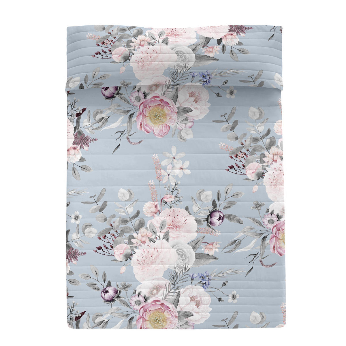 TAGESDECKE soft bouquet 240x260 cm (bett 135/140/150) mehrfarbig - Multicolor, Textil (240/260cm) - Happy Friday