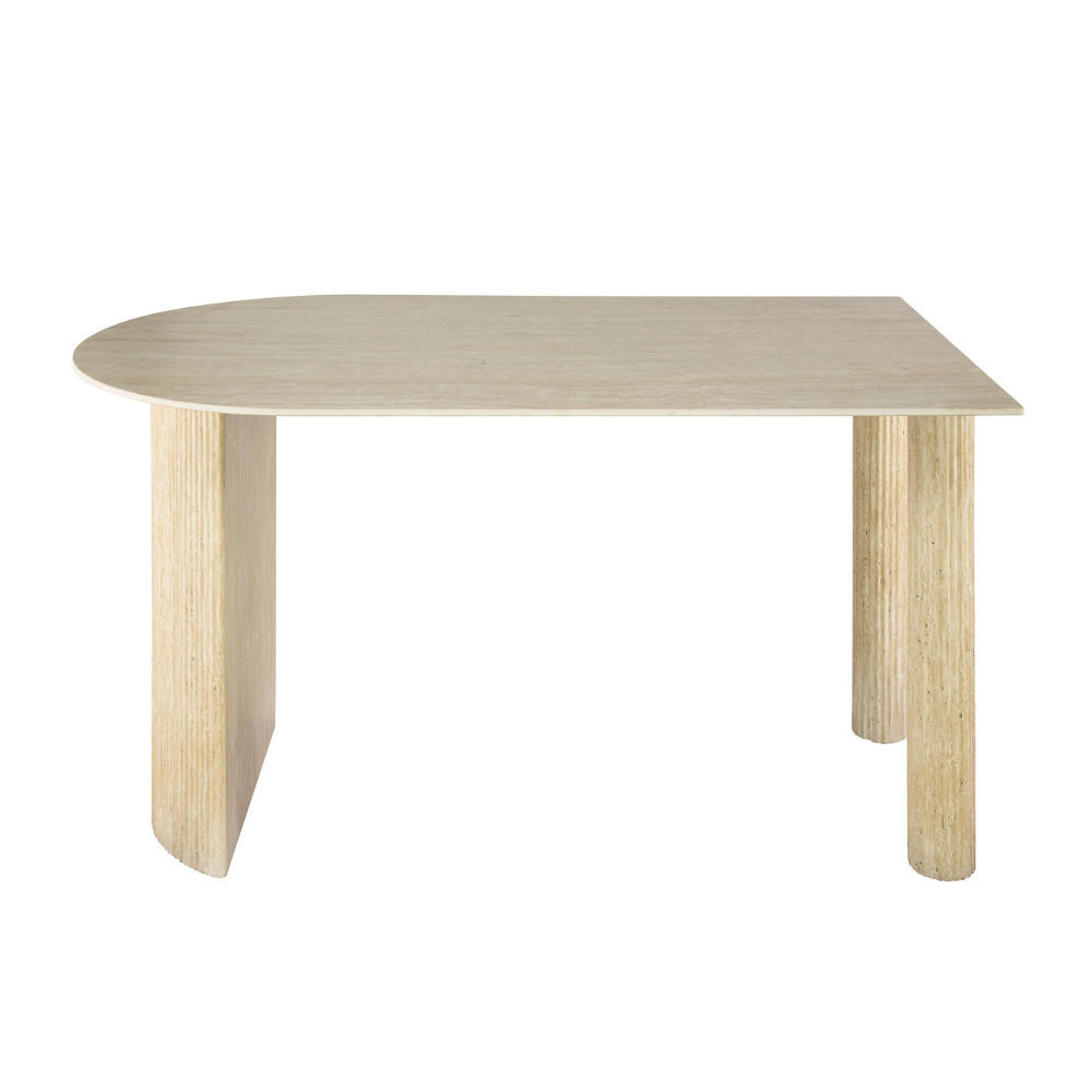 ESSTISCH ROMANO PARETE Beige Platzsparender Anstelltisch - Beige, Keramik (140/80/77cm) - alesvelt