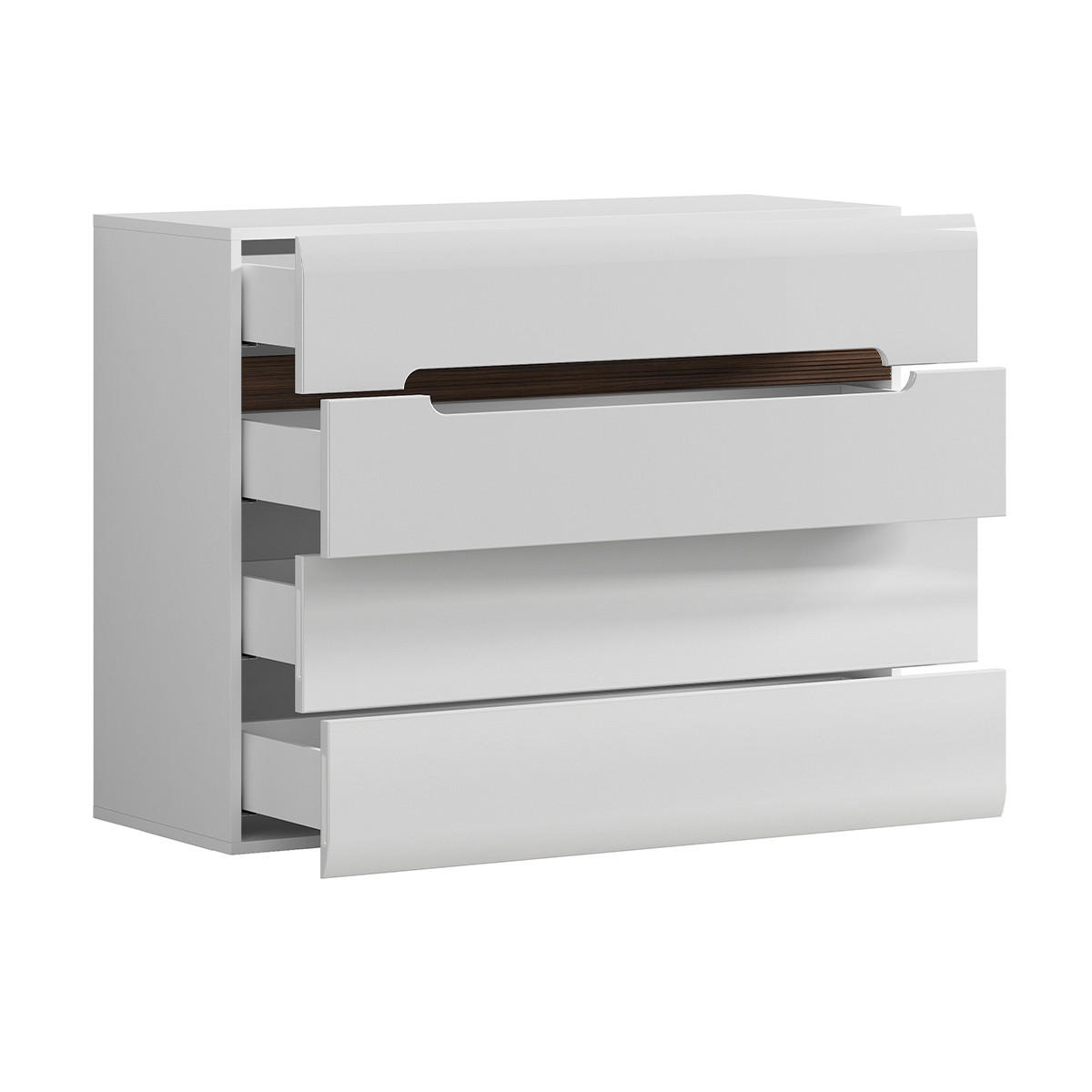 KOMMODE Darrel Weiß - Weiß, Holzwerkstoff (105/84/41cm) - Petits-meubles