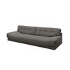 SOFA MOZZA Grau Webstoff - Schwarz/Grau, Kunststoff/Textil (298/83/123cm) - KAWOLA